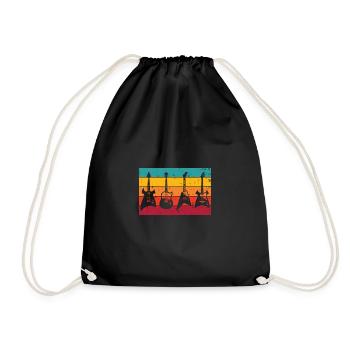 Guitar Retro - Drawstring Bag - black - Front