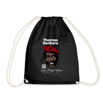 Thomas Sankara - Colors - White - Drawstring Bag - black - Front