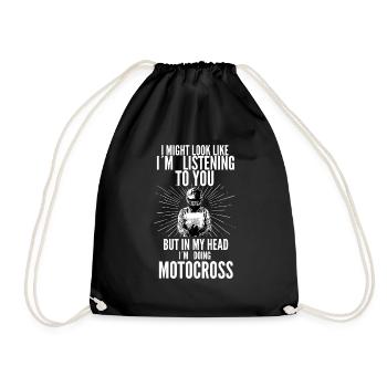 Motocross / Enduro / Freestyle mx / Dirtbike retro - Sac de sport léger - noir - Devant