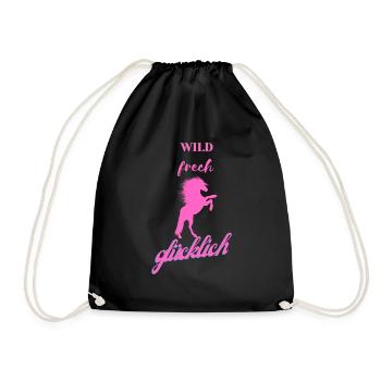sauvage effronté heureux - Sac de sport léger - noir - Devant