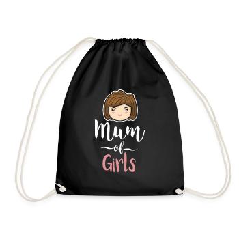 Maman de fille Mère Filles Fête des mères - Sac de sport léger - noir - Devant