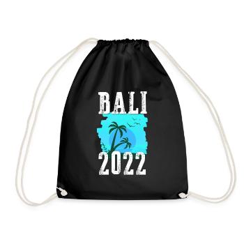 Bali 2022 Palm Trees - Drawstring Bag - black - Front