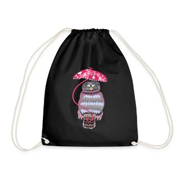 chouette au parapluie - Sac de sport léger - noir - Devant
