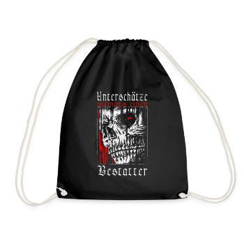 Unterschätze niemals einen Bestatter - Turnbeutel - Schwarz - Vorne