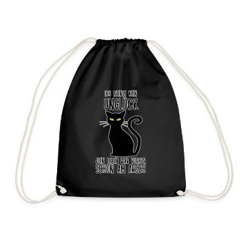 Lustiges Katzenbesitzer Motiv Katzen Katzen Spruch - Turnbeutel - Schwarz - Vorne