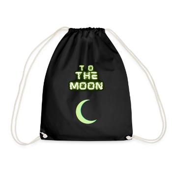 TO THE MOON - Drawstring Bag - black - Front
