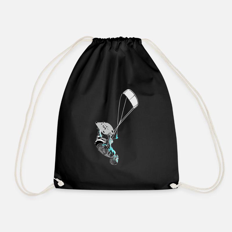 Kiteboarder 1 - Turnbeutel - Schwarz