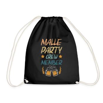 Malle Party Crew - Turnbeutel - Schwarz - Vorne