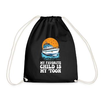 Mon enfant préféré est mon toon funny ponton - Sac de sport léger - noir - Devant