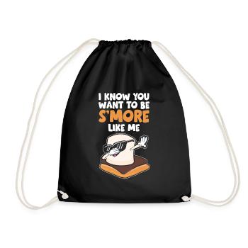 Dabbing Marshmallow I Know You Want To Be Smore Li - Turnbeutel - Schwarz - Vorne