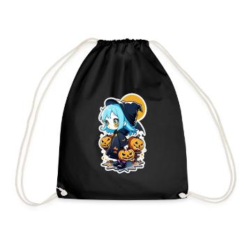 halloween - sorciere manga - Sac de sport léger - noir - Devant