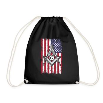 Masonic Freemasonry Fraternal - Turnbeutel - Schwarz - Vorne