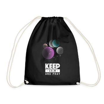 Keep Calm and Pray - Turnbeutel - Schwarz - Vorne