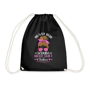 Nurse Baby Maternity Nurse - Drawstring Bag - black - Front