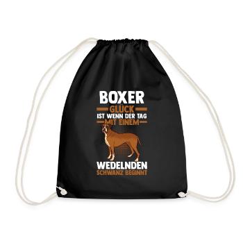 HundDeutscher Boxer - Turnbeutel - Schwarz - Vorne