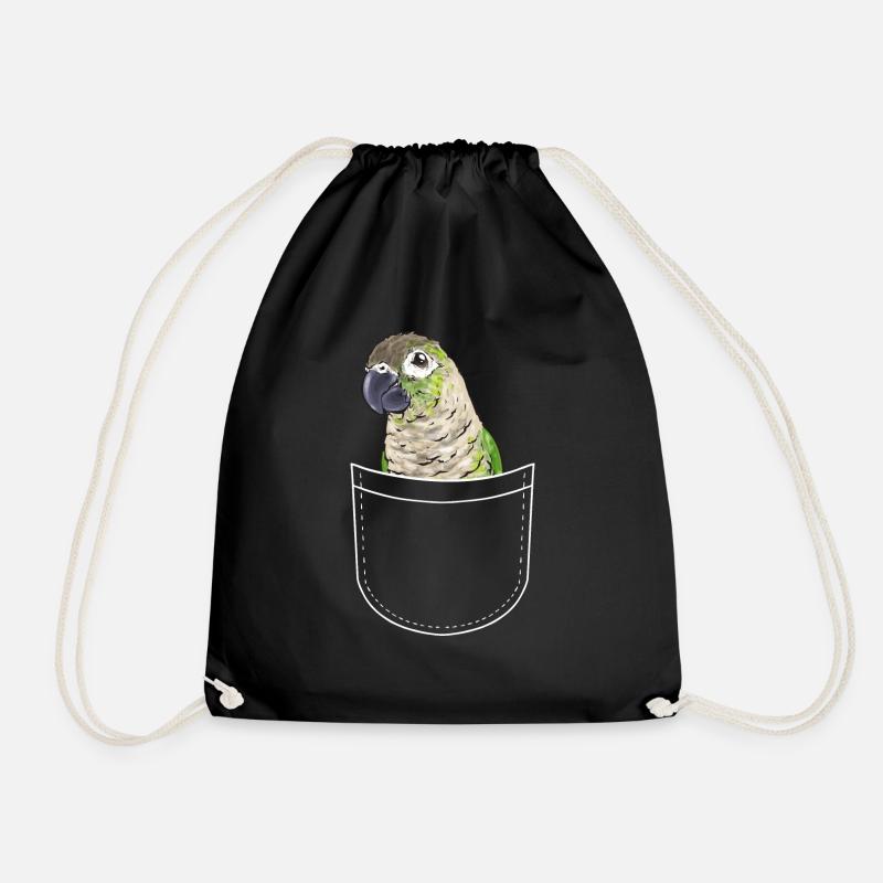 Molinasittich Papagei Vogel Sittich - Turnbeutel - Schwarz