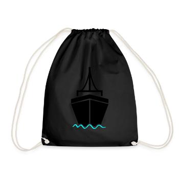 Ship 2 - Drawstring Bag - black - Front