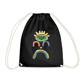 Don't let idiots ruin your day - Drawstring Bag - black - Front