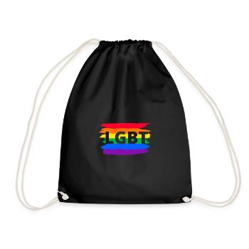 LGBT - Turnbeutel - Schwarz - Vorne