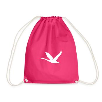 Cygne volant avec des ailes - Sac de sport léger - fuchsia - Devant