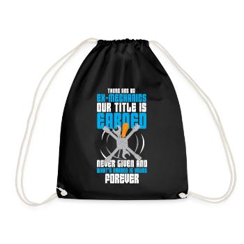 Mechanic Profession Automotive Mechanic Car Funny Saying - Drawstring Bag - black - Front