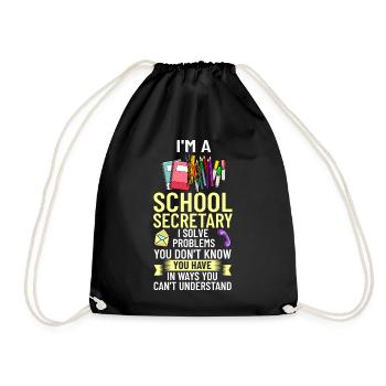 Secrétaire d’école Secrétariat de l’école Bureau du personnel - Sac de sport léger - noir - Devant