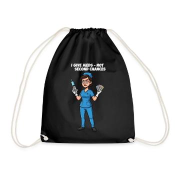 Nurse Saying Medicine Illustration - Drawstring Bag - black - Front