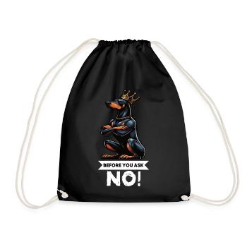 Avant de demander à Dobermann, Dobermannbesitzer - Sac de sport léger - noir - Devant