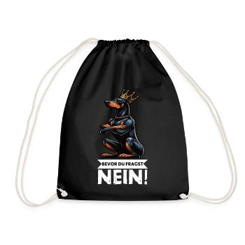 Before You Ask Doberman Doberman Owner - Drawstring Bag - black - Front