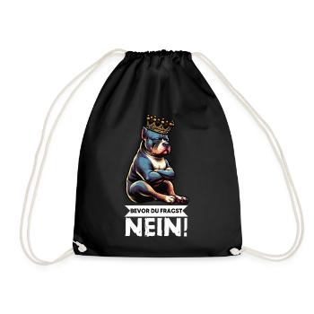 Bevor Du Fragst Nein American Bully Bully Pit - Turnbeutel - Schwarz - Vorne