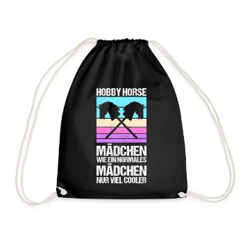 Steckenpferd Hobbyhorse Hobby Horsing - Turnbeutel - Schwarz - Vorne