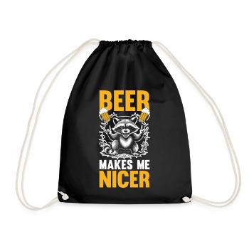 La bière panda trash me rend un raton laveur plus gentil - Sac de sport léger - noir - Devant