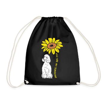 Sunflower Pup Emblem - Drawstring Bag - black - Front