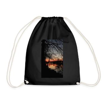 Coucher de soleil sur le lac - Sac de sport léger - noir - Devant