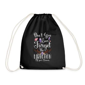 Dream, Faith, Happiness, Peace - Drawstring Bag - black - Front