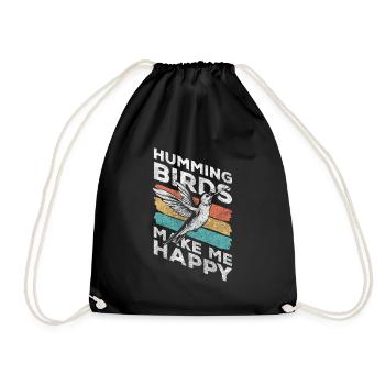 Hummingbird Animal Colorful Magical - Drawstring Bag - black - Front