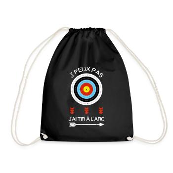 J'peux pas, j'ai tir à l'arc - Sac de sport léger - noir - Devant