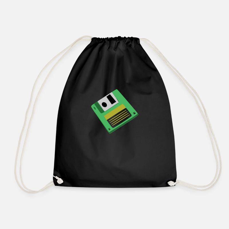 Diskette - Turnbeutel - Schwarz