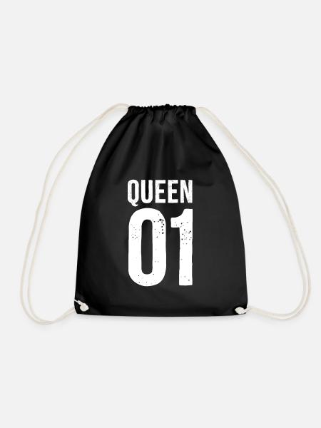 Queen 01 Partnerlook - Turnbeutel - Schwarz