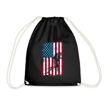 Patriotic Diver American Flag Deep Sea Scuba - Turnbeutel - Schwarz - Vorne