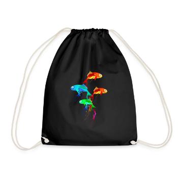 Aquarium - Drawstring Bag - black - Front