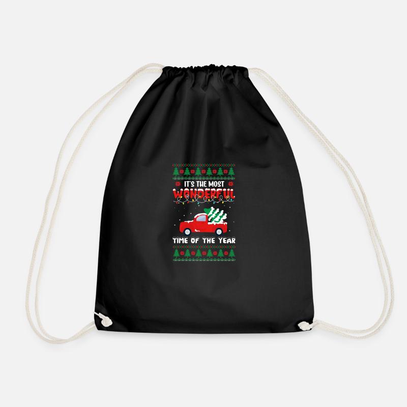 Conception du logo rétro de Noël - Sac de sport léger - noir
