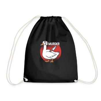 Lustige Gänse Gans Goose Vintage Silly Goose - Turnbeutel - Schwarz - Vorne