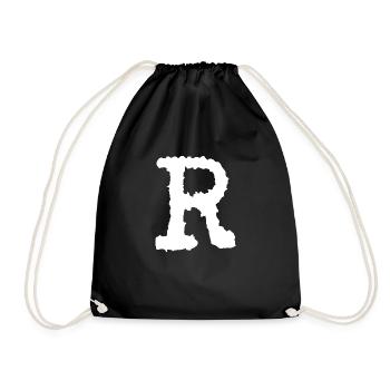 R - Drawstring Bag - black - Front
