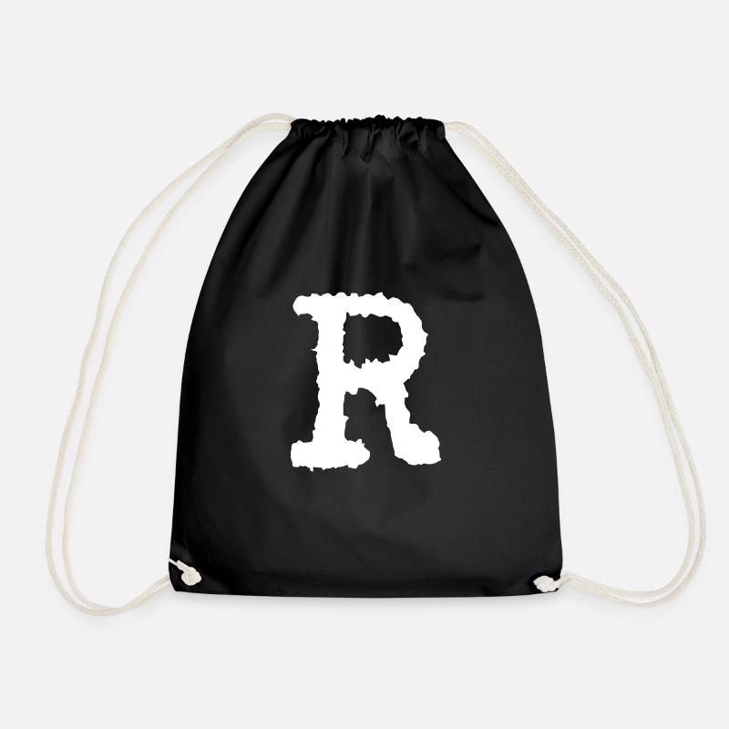 R - Drawstring Bag - black