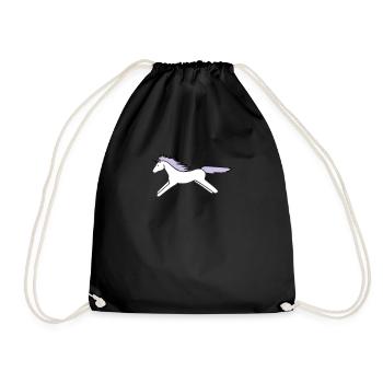 licorne - Sac de sport léger - noir - Devant