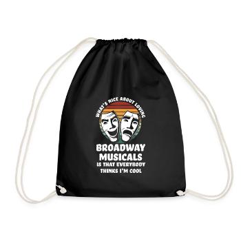 Theater Broadway-Musical Geschenk - Turnbeutel - Schwarz - Vorne