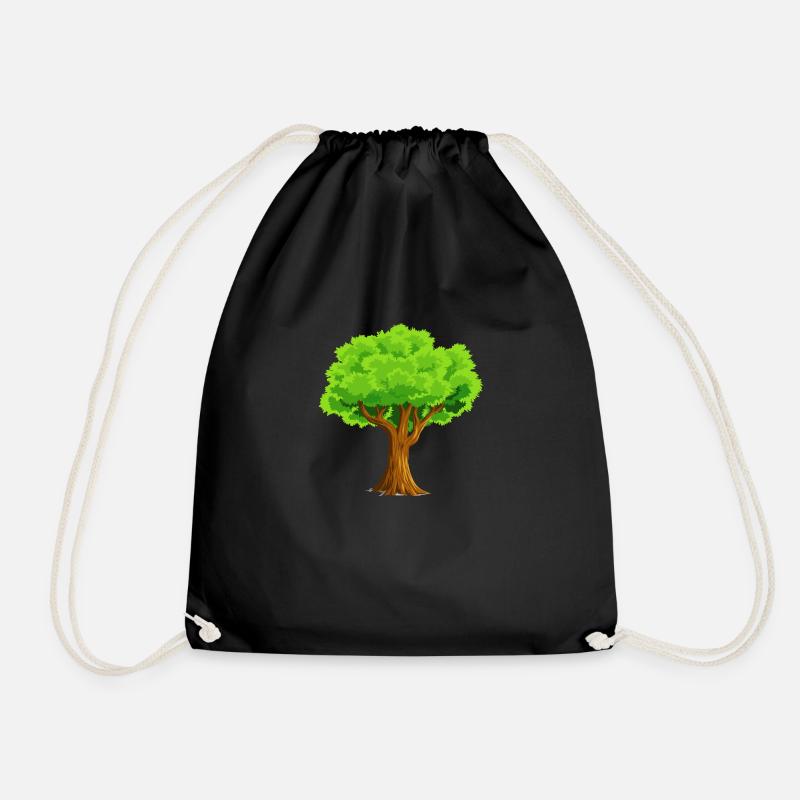 Baum - Turnbeutel - Schwarz