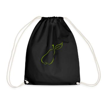 pear - Drawstring Bag - black - Front