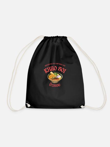 Khao Soi - Drawstring Bag - black
